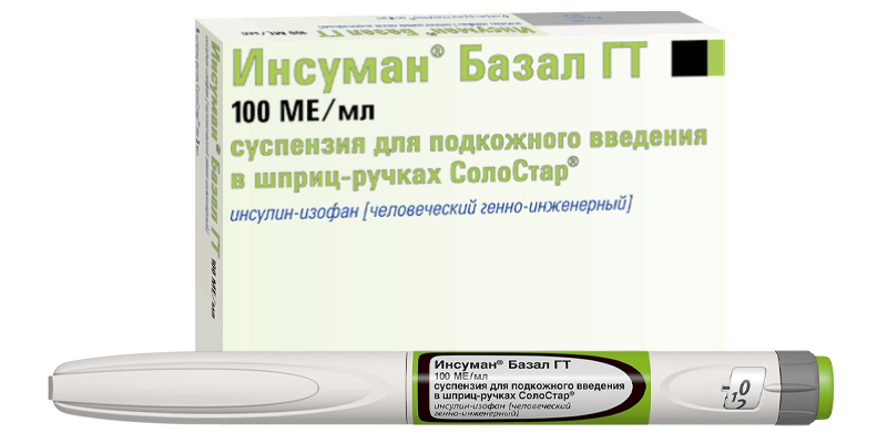 Инсулин Инсуман Базал - упаковка и картридж