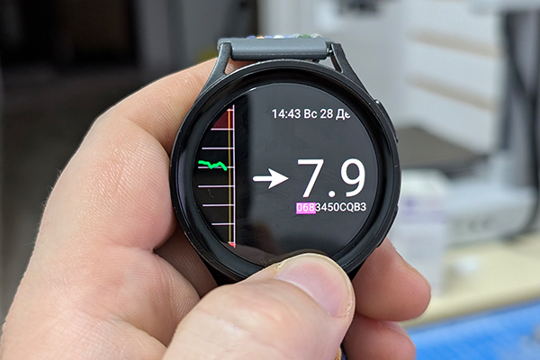 Работа Juggluco на часах